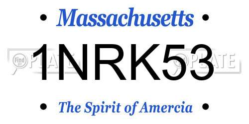 1NRK53 Massachusetts License Plate