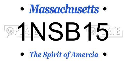 1NSB15 Massachusetts License Plate