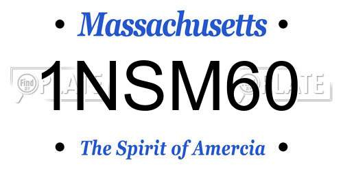 1NSM60 Massachusetts License Plate