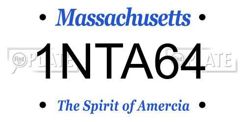 1NTA64 Massachusetts License Plate