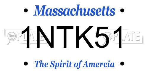 1NTK51 Massachusetts License Plate