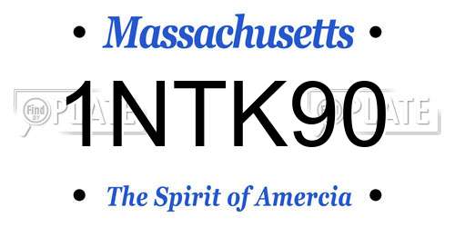 1NTK90 Massachusetts License Plate