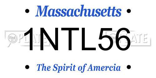 1NTL56 Massachusetts License Plate