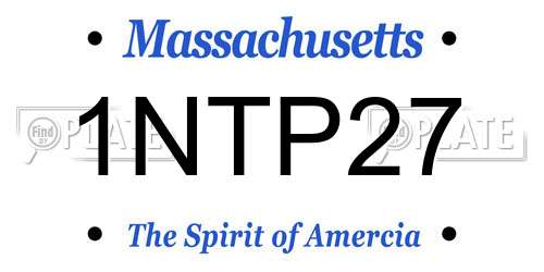 1NTP27 Massachusetts License Plate