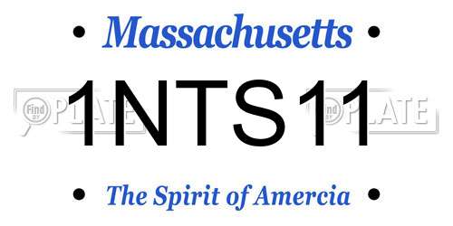 1NTS11 Massachusetts License Plate
