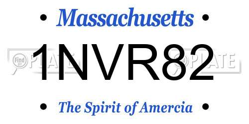 1NVR82 Massachusetts License Plate