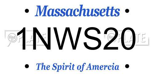 1NWS20 Massachusetts License Plate