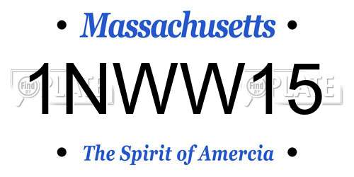 1NWW15 Massachusetts License Plate