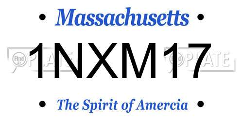 1NXM17 Massachusetts License Plate