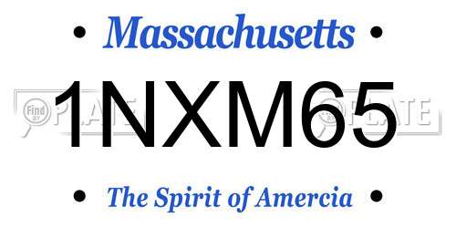 1NXM65 Massachusetts License Plate