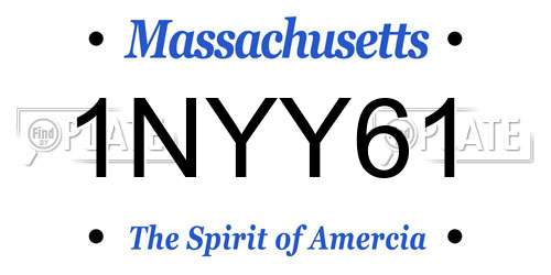 1NYY61 Massachusetts License Plate