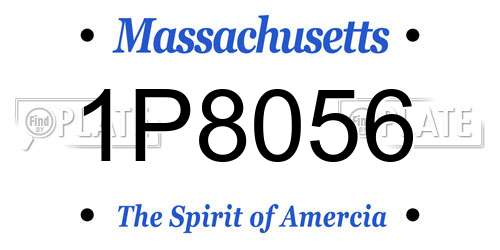 1P8056 Massachusetts License Plate