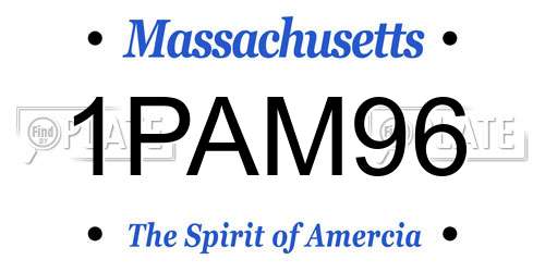 1PAM96 Massachusetts License Plate