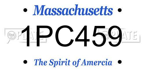 1PC459 Massachusetts License Plate