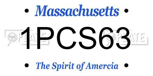 1PCS63 Massachusetts License Plate