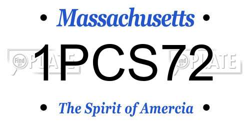 1PCS72 Massachusetts License Plate