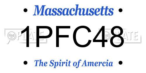 1PFC48 Massachusetts License Plate
