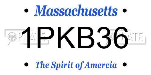 1PKB36 Massachusetts License Plate