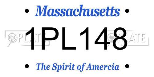 1PL148 Massachusetts License Plate