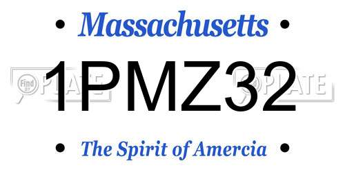 1PMZ32 Massachusetts License Plate