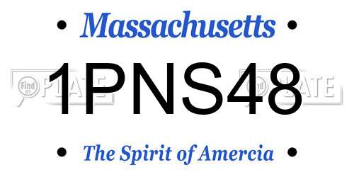 1PNS48 Massachusetts License Plate