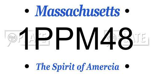 1PPM48 Massachusetts License Plate