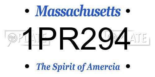 1PR294 Massachusetts License Plate