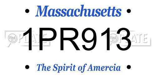 1PR913 Massachusetts License Plate
