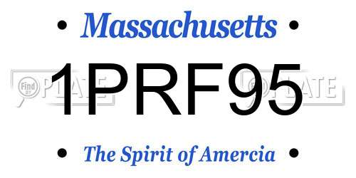1PRF95 Massachusetts License Plate