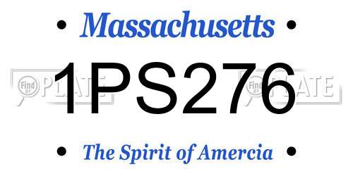 1PS276 Massachusetts License Plate