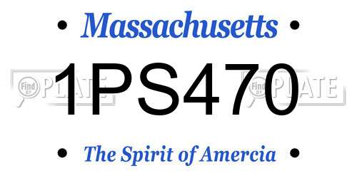 1PS470 Massachusetts License Plate