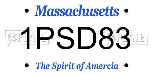 1PSD83 Massachusetts License Plate