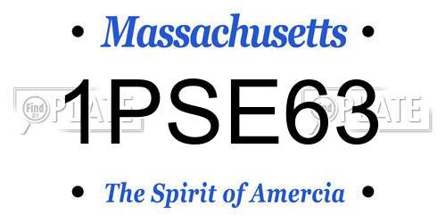 1PSE63 Massachusetts License Plate