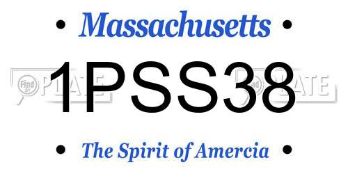 1PSS38 Massachusetts License Plate