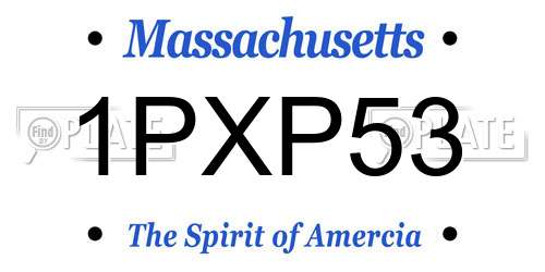 1PXP53 Massachusetts License Plate