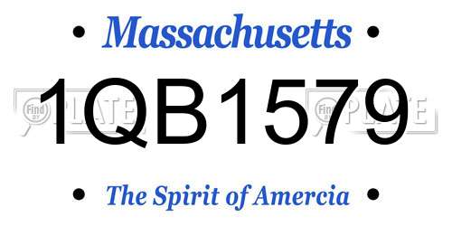 1QB1579 Massachusetts License Plate