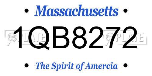 1QB8272 Massachusetts License Plate