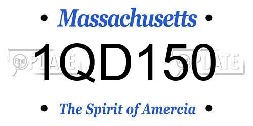 1QD150 Massachusetts License Plate