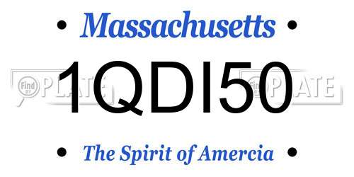 1QDI50 Massachusetts License Plate