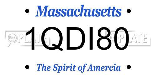 1QDI80 Massachusetts License Plate