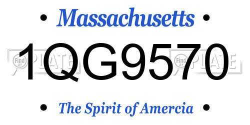 1QG9570 Massachusetts License Plate