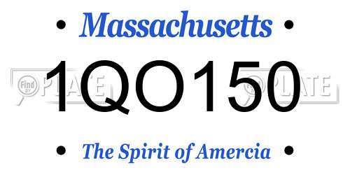 1QO150 Massachusetts License Plate