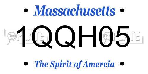1QQH05 Massachusetts License Plate