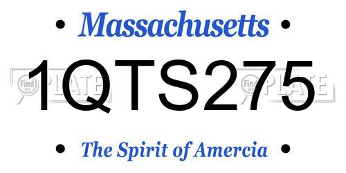 1QTS275 Massachusetts License Plate