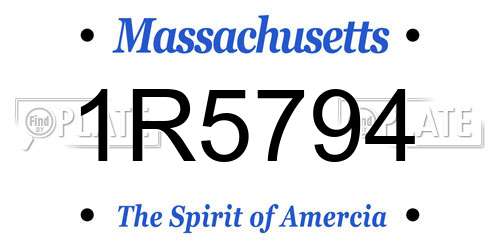 1R5794 Massachusetts License Plate