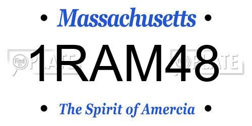 1RAM48 Massachusetts License Plate