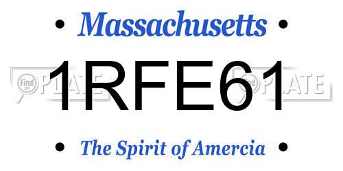 1RFE61 Massachusetts License Plate