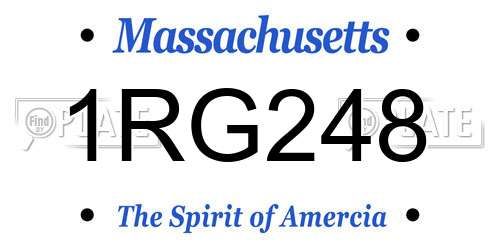 1RG248 Massachusetts License Plate