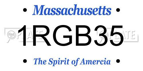 1RGB35 Massachusetts License Plate