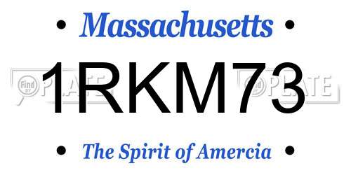 1RKM73 Massachusetts License Plate